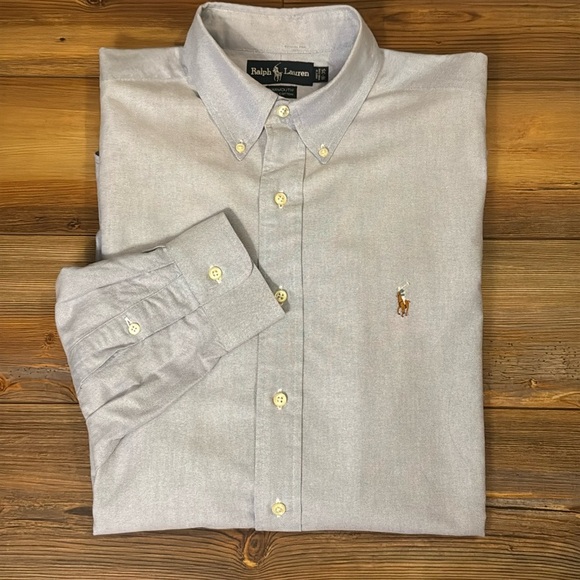 Ralph Lauren Yarmouth 16 35 light blue button down - Picture 5 of 5